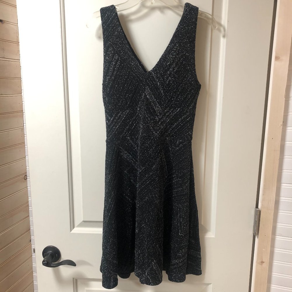 Sparkly Silver Mini Dress